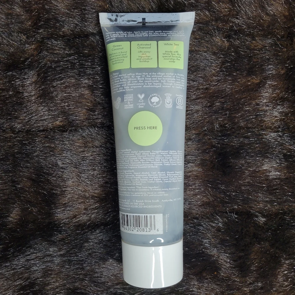 Shea Moisture Green Coconut Charcoal Purifying‎ Duo Moisturizing Cleanser Set